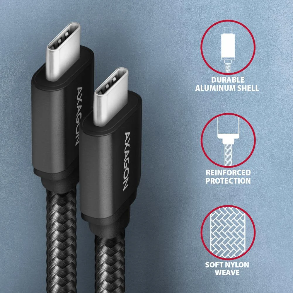 Axagon USB-C → USB-C kaabel 1m