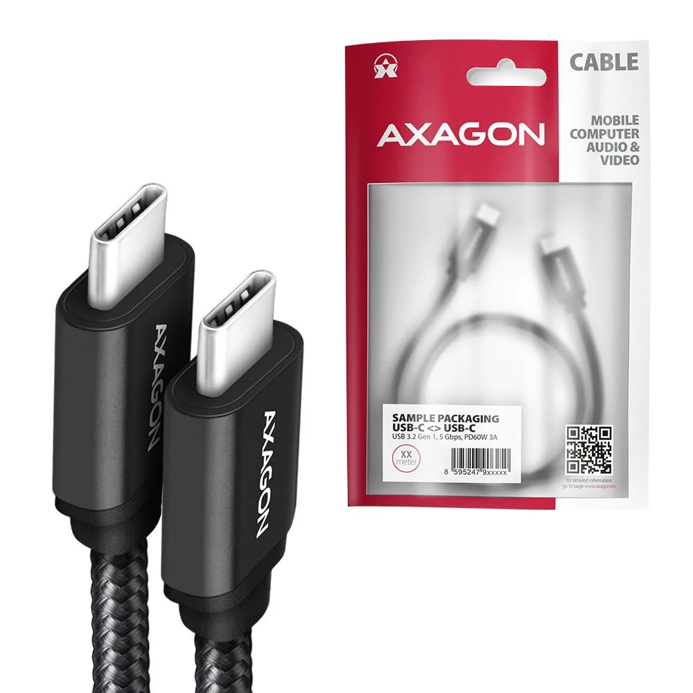 Axagon USB-C → USB-C kaabel 1m